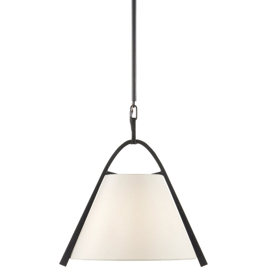 001 SI-1923913 | Primary Silo | Frey Pendant by Currey and Company in satin black, brushed brown. Made from metal in a transitional style.