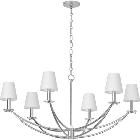 Bo Chandelier by Troy in vintage gold leaf. Made from iron, steel in a traditional style.