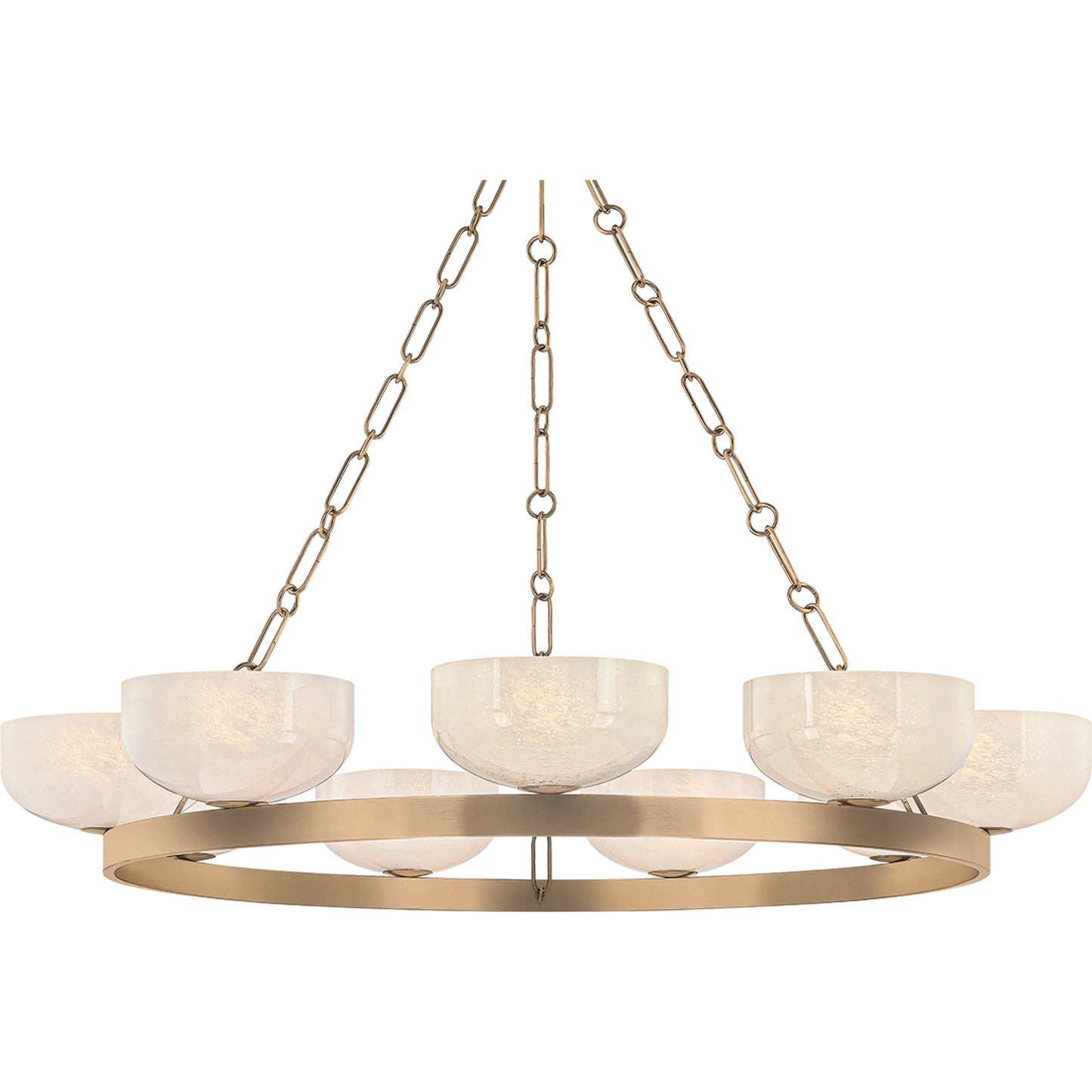001 SI-2387304 | Primary Silo | Caelum 9-Light Chandelier by Troy in patina brass. Made from steel in a modern style.
