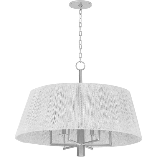 Azar 6-Light Pendant by Troy in vintage gold leaf. Made from steel in a rustic style.
