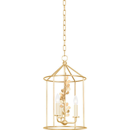 001 SI-2055095 | Primary Silo | Adrienne 3 Light Lantern Mini Pendant by Troy in vintage gold leaf. Made from unique in a modern style.