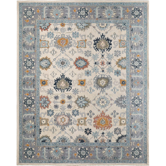 001 SI-2534508,SI-2534509,SI-2534510,SI-2534511,SI-2534512,SI-2534513 | Primary Silo | Springfield Traditional & Botanical SPF8A46F Rug by Feizy in blue, gray, ivory. Made from wool in a unique style.