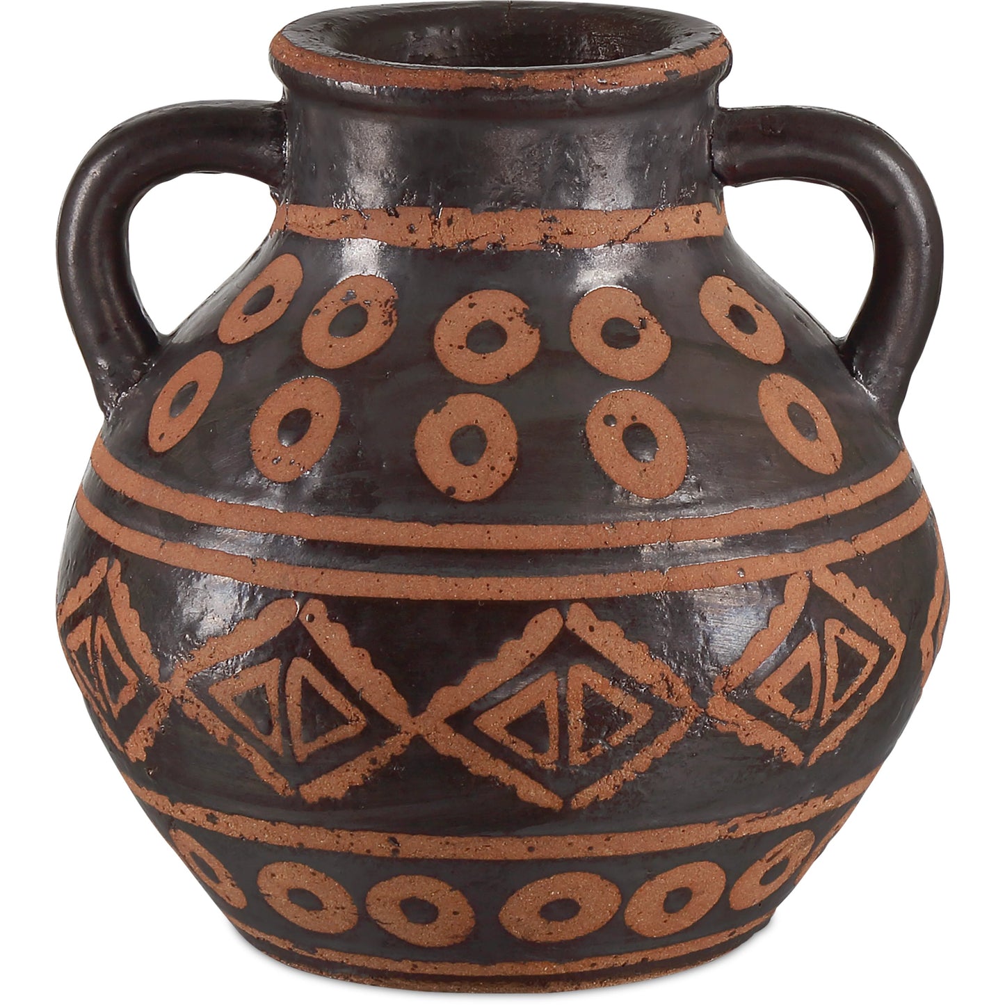 004 SI-2191791 | Additional Silo | Nought Vase Set by Currey and Company in black, brown. Made from terracotta in a eclectic & global style.