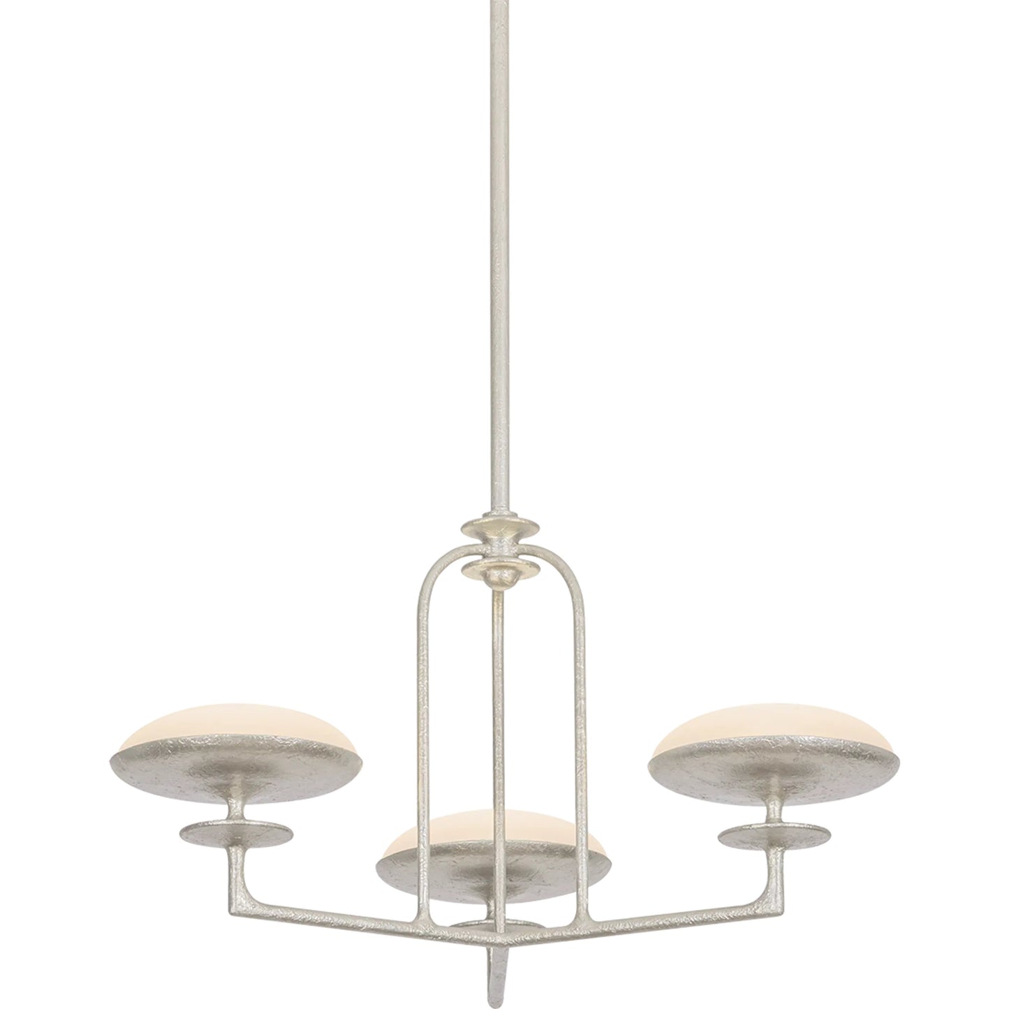 001 SI-2387336 | Primary Silo | Pacific 3-Light Chandelier by Troy in warm silver leaf. Made from iron in a unique style.