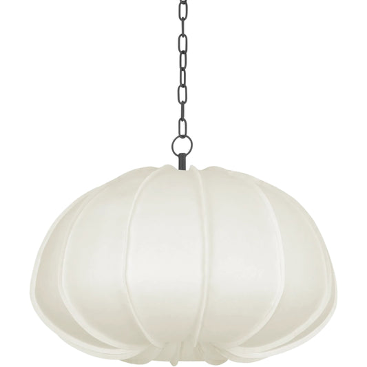 Bayu Pendant by Troy in forged iron. Made from steel in a modern style.
