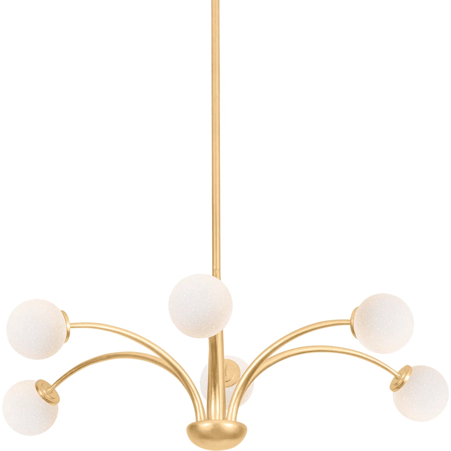 001 SI-2328208 | Primary Silo | Orinda 6-Light Chandelier by Troy in vintage gold leaf. Made from iron in a unique style.