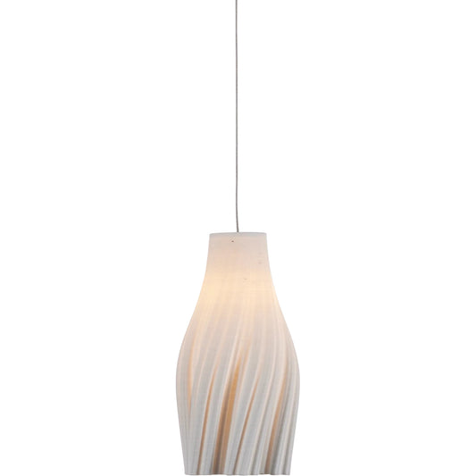 001 SI-2257441 | Primary Silo | Posh 1-Light Multi-Drop Pendant by Currey and Company in white, silver. Made from ceramic, metal in a modern style.