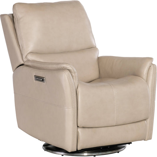 001 SI-2185864 | Primary Silo | Soiree Zero Gravity Swivel w/Power Headrest and Lumbar by Hooker Furniture in beige. Made from leather in a modern style.
