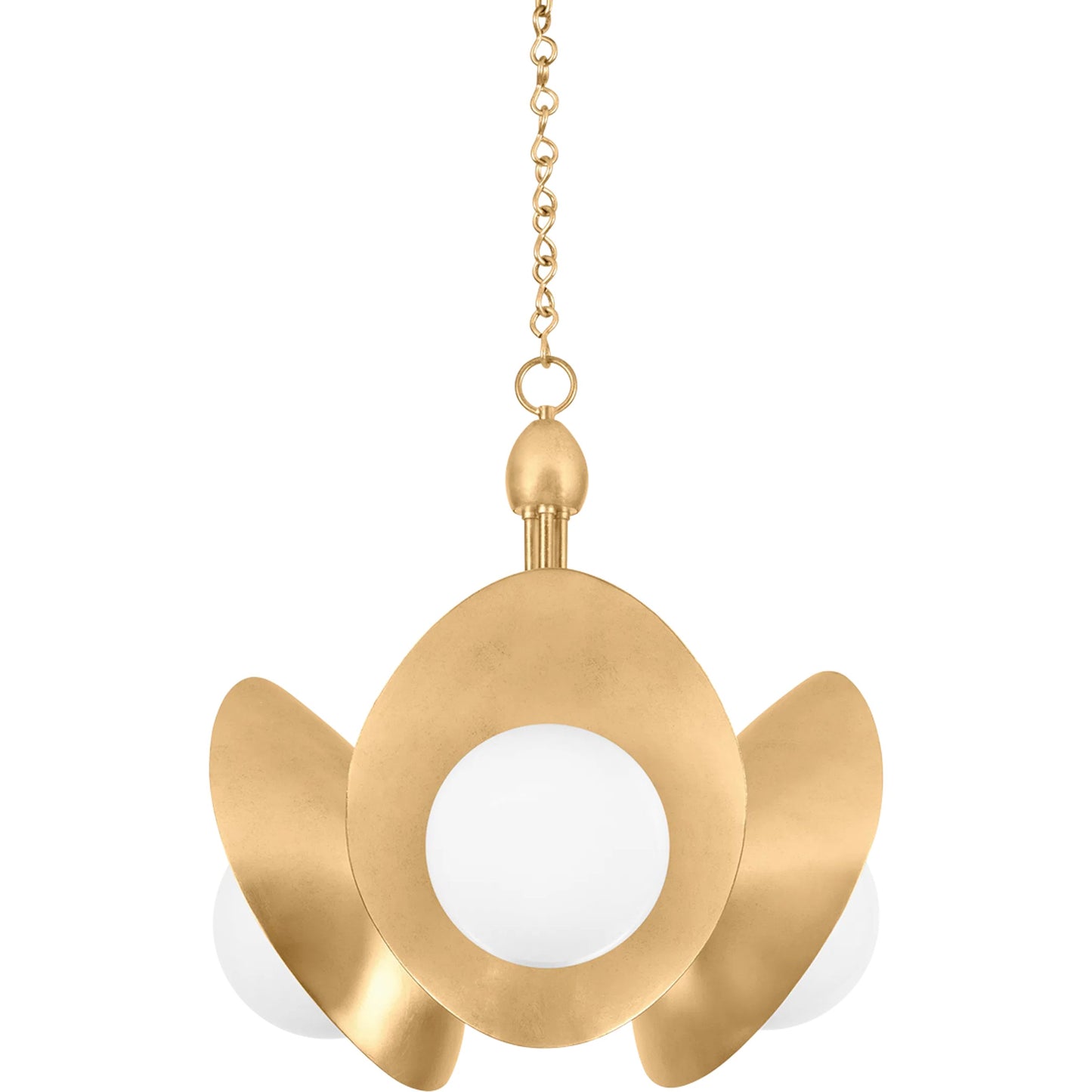 001 SI-2328204 | Primary Silo | Olson 3-Light Chandelier by Troy in vintage gold leaf. Made from iron in a unique style.
