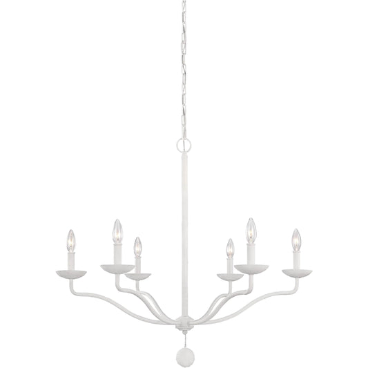 Annie Chandelier by Generation Lighting in plaster white. Made from steel in a modern style.