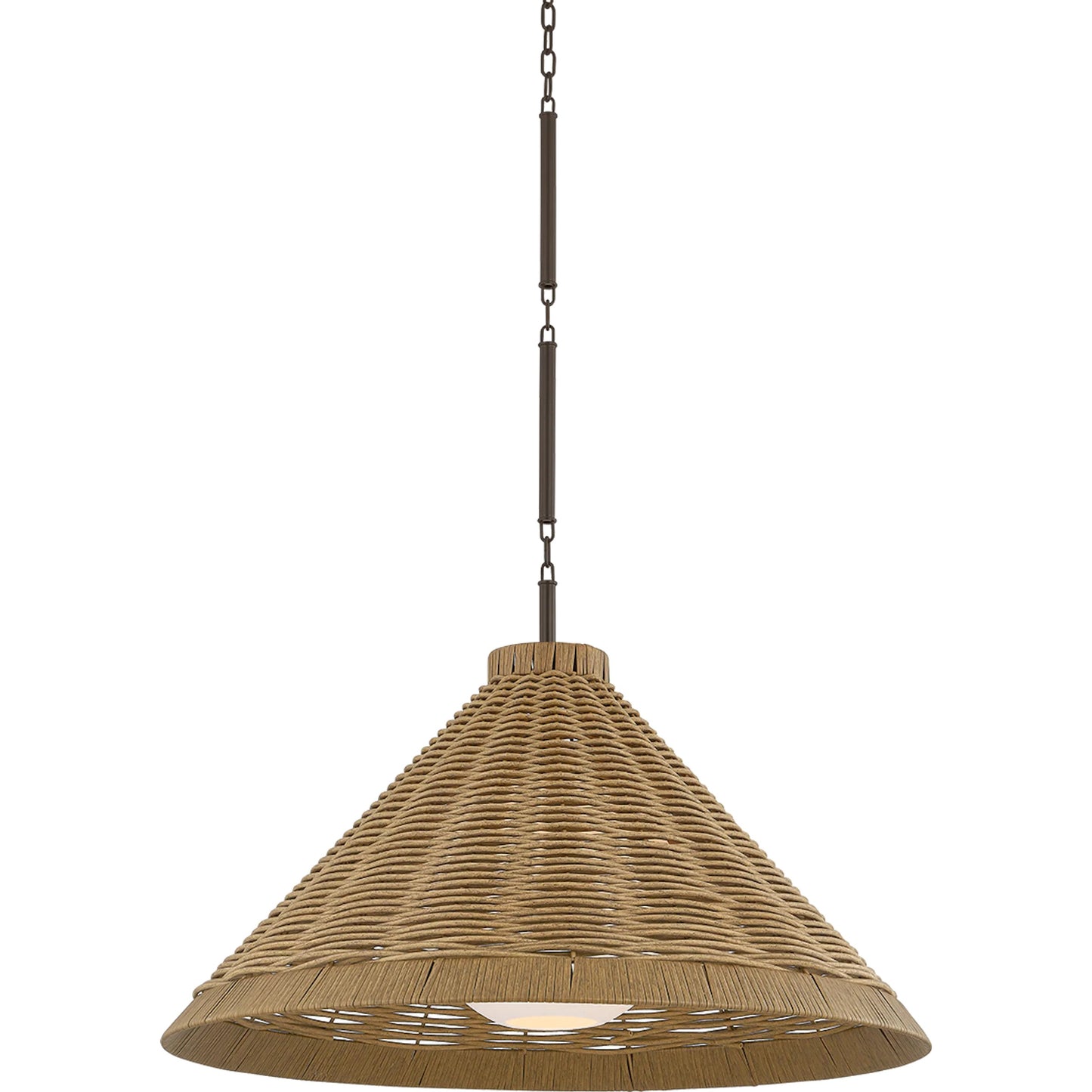 001 SI-2528019 | Primary Silo | Devlin Pendant by Troy in bronze. Made from natural woven in a unique style.
