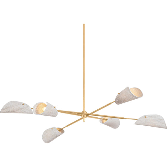 001 SI-2528067 | Primary Silo | Ken Chandelier by Troy in vintage gold leaf. Made from iron in a unique style.