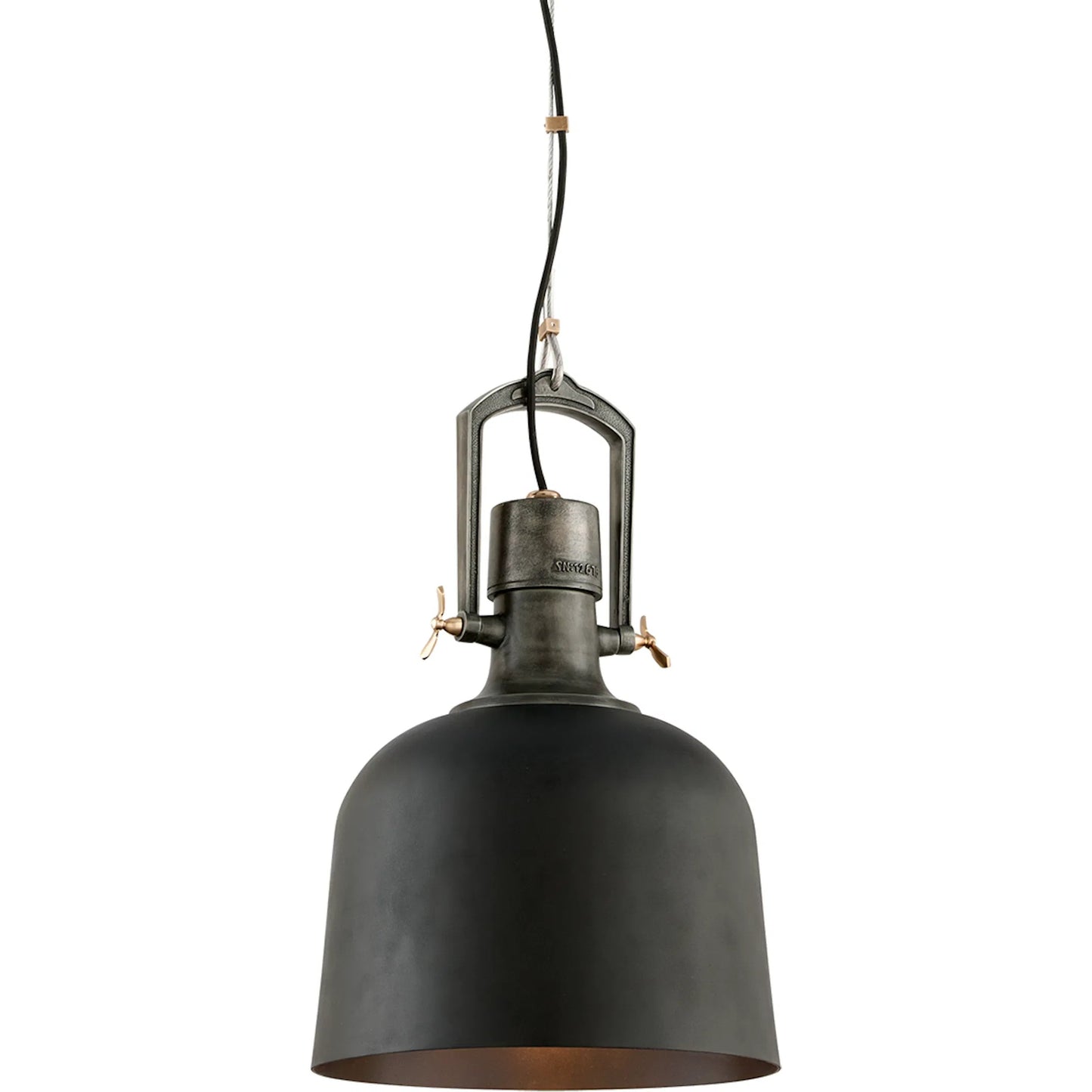 002 SI-2327989 | Primary Silo | Hangar 31 Pendant by Troy in soft black. Made from hand worked iron in a modern style.