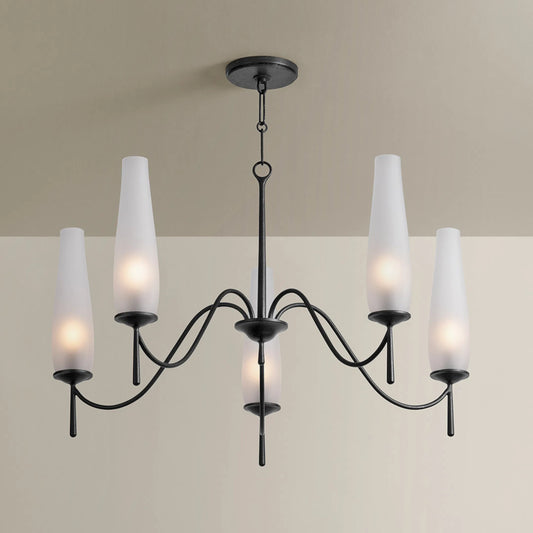 Legacy Chandelier by Troy in forged iron. Made from unique in a transitional style.