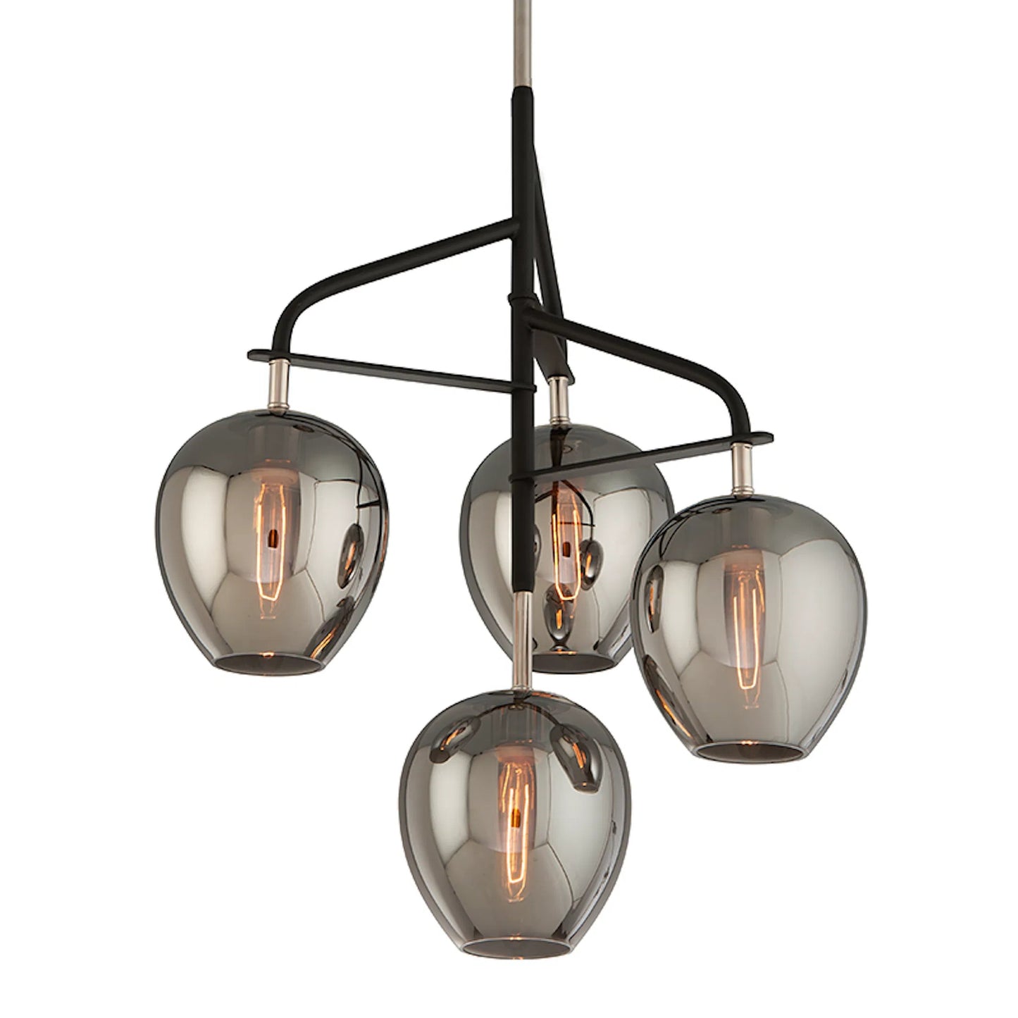 002 SI-2328200 | Additional Silo | Odyssey Chandelier by Troy in textured black, polish nickel. Made from hand worked iron in a modern style.