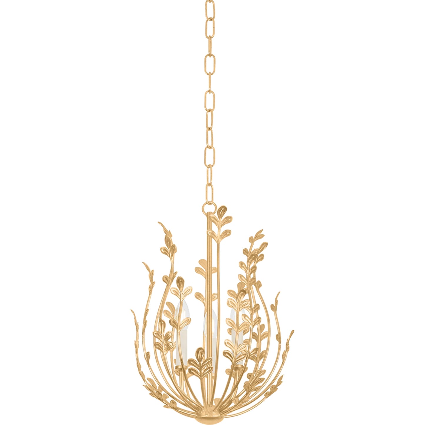 001 SI-2387309 | Primary Silo | Delmore 3-Light Chandelier by Troy in vintage gold leaf. Made from iron in a unique style.
