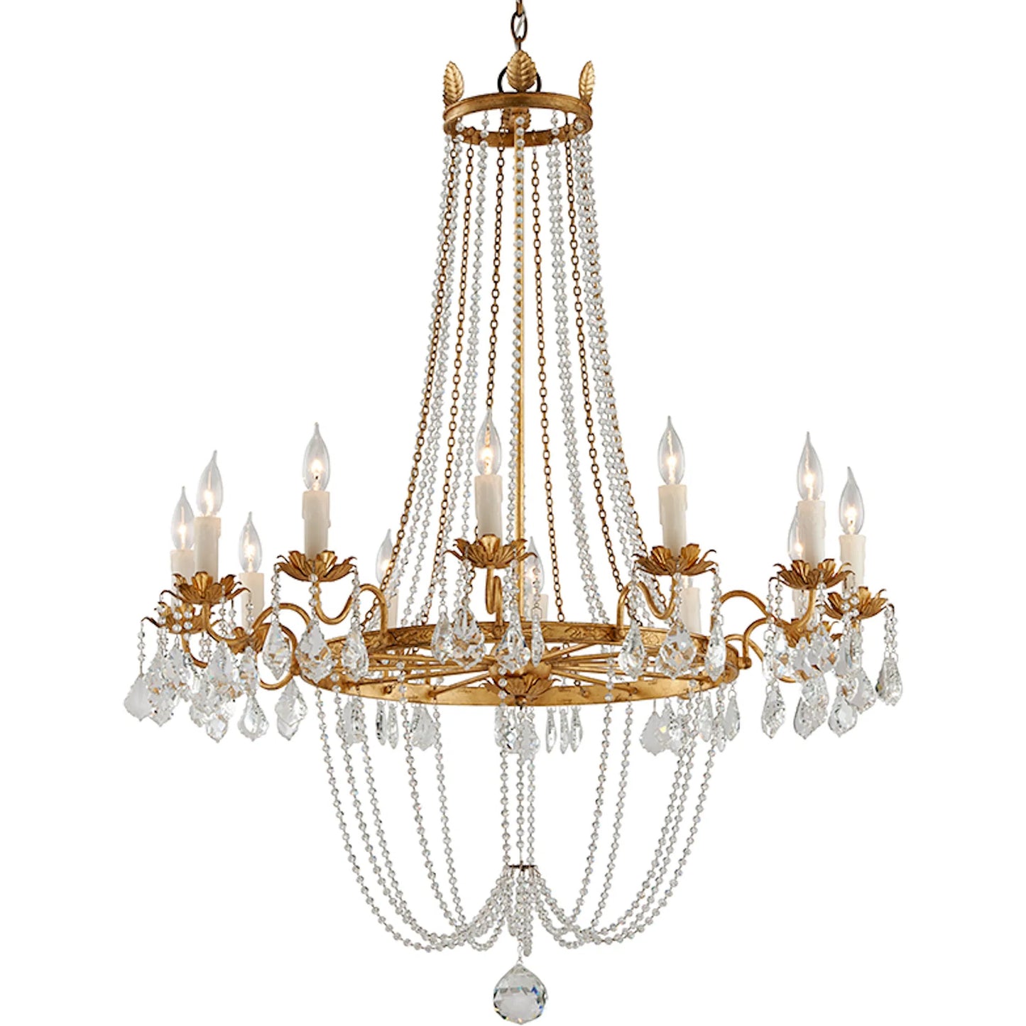 003 SI-2072974 | Primary Silo | Viola Chandelier by Troy in distressed gold leaf. Made from hand worked iron in a traditional style.