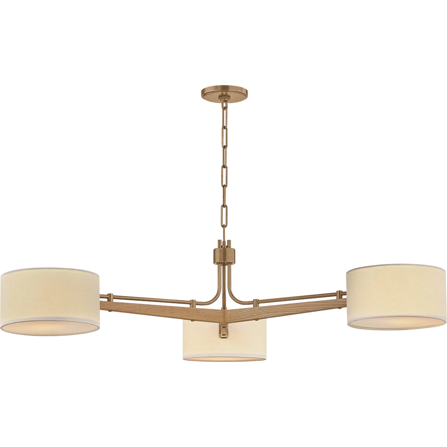 001 SI-2387329 | Primary Silo | Mailo 3-Light Chandelier by Troy in patina brass. Made from steel in a traditional style.