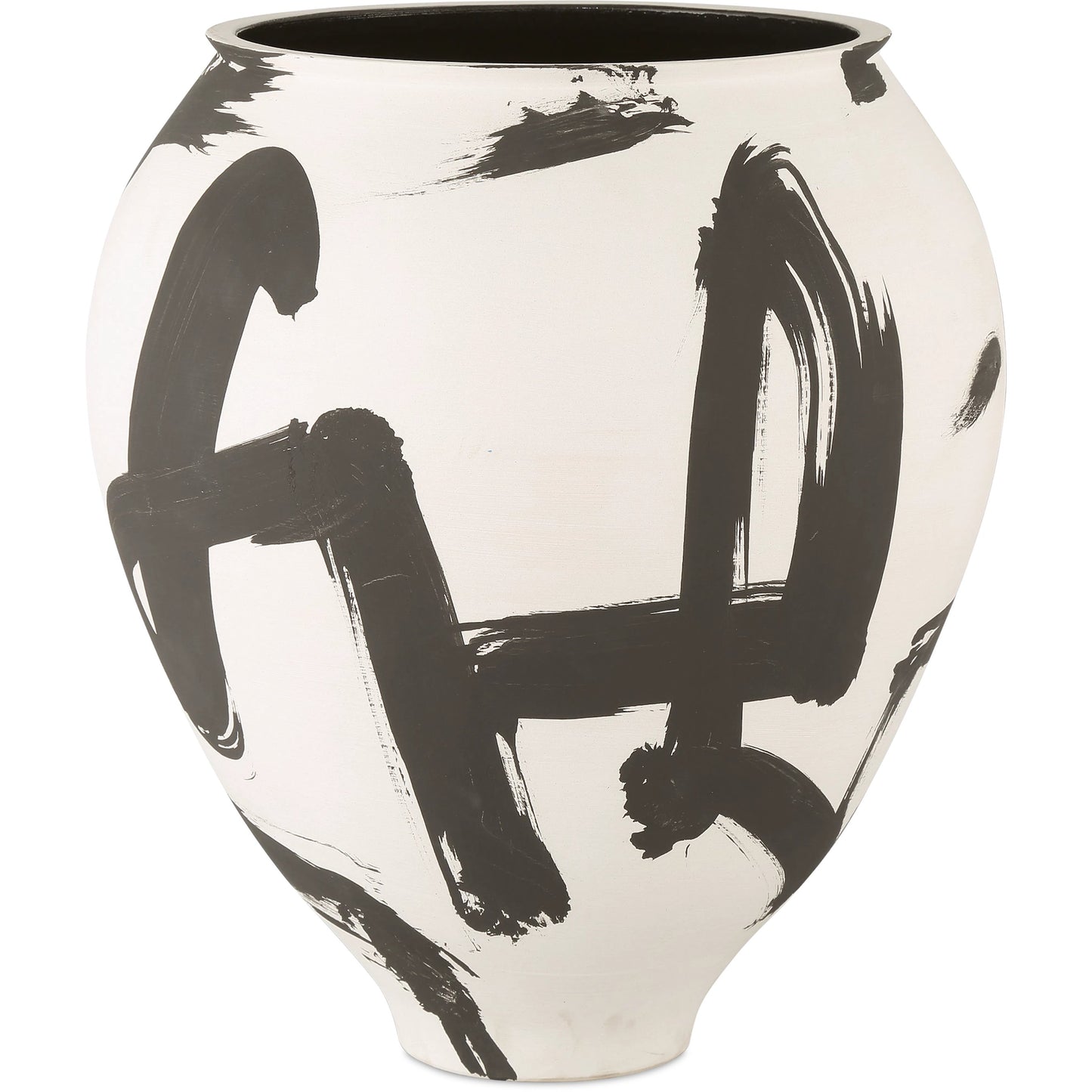 001 SI-2191758 | Primary Silo | Kenzo Vase by Currey and Company in off-white, black. Made from porcelain in a modern style.