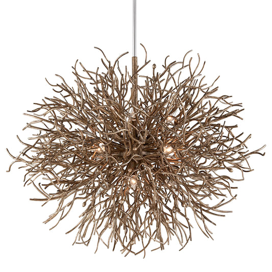 Sierra Chandelier by Troy in vienna bronze. Made from hand worked iron in a cottage & farmhouse style.