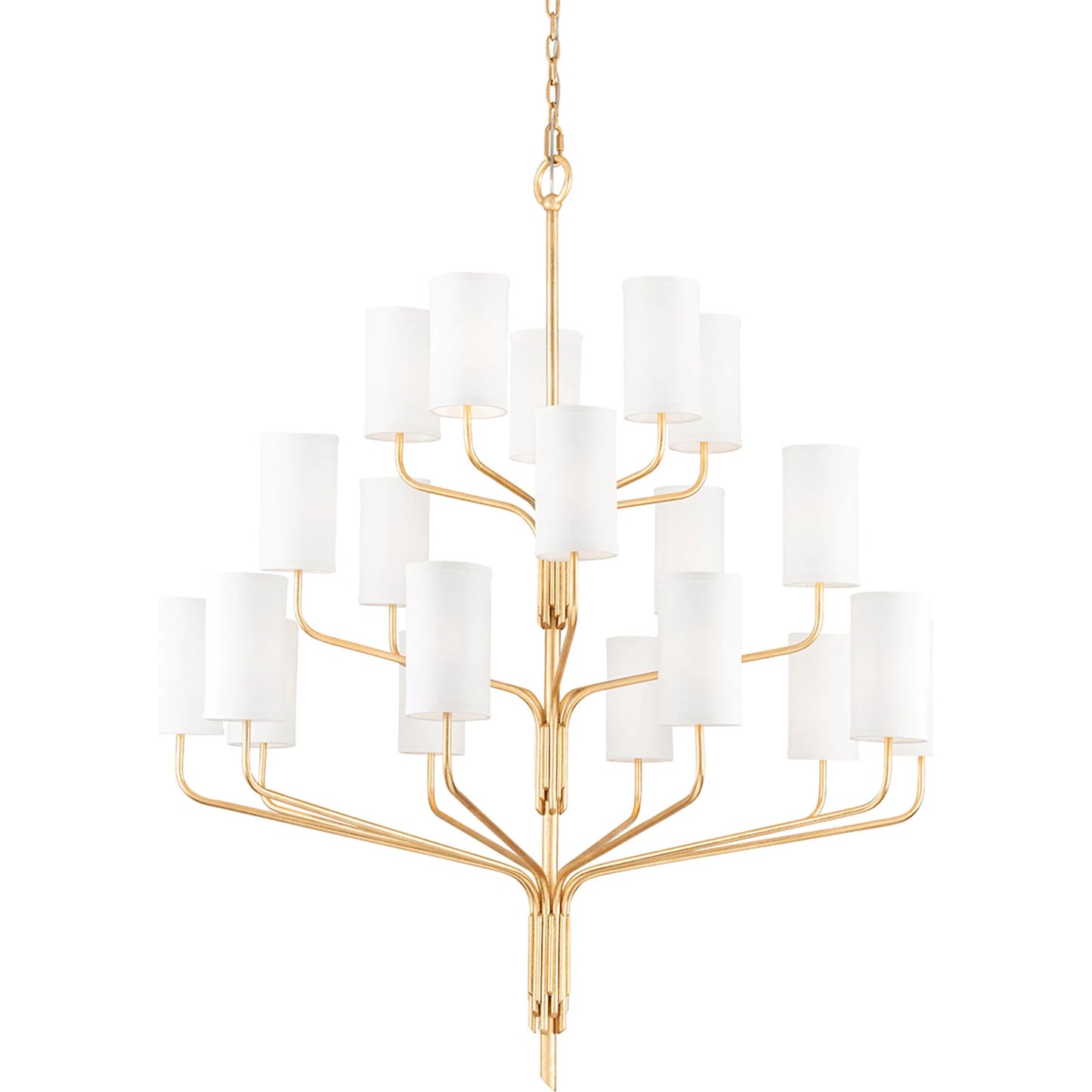 001 SI-2328054 | Primary Silo | Juniper 20-Light Chandelier by Troy in gold leaf. Made from hand worked iron in a traditional style.