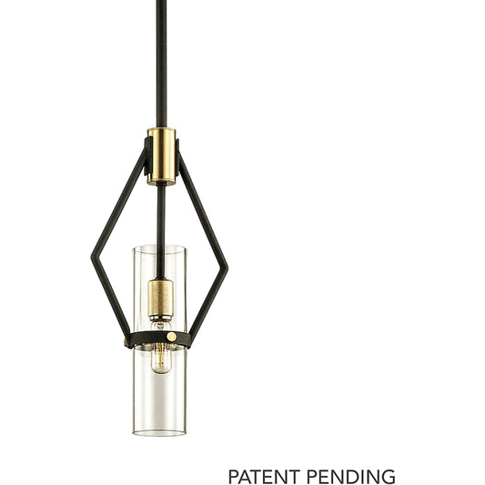 Raef Pendant by Troy. Made from hand worked iron in a modern style.