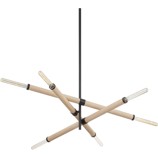 001 SI-1758790 | Primary Silo | Cruiz Chandelier by Troy in soft black. Made from iron, steel in a modern style.