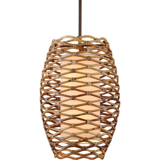 002 SI-2072626 | Primary Silo | Balboa 6 Light Pendant by Troy in bronze. Made from hand worked iron in a cottage & farmhouse style.