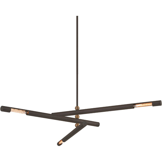 002 SI-2072756 | Primary Silo | Hendrix Pendant by Troy in chemical bronze. Made from hand worked iron in a modern style.