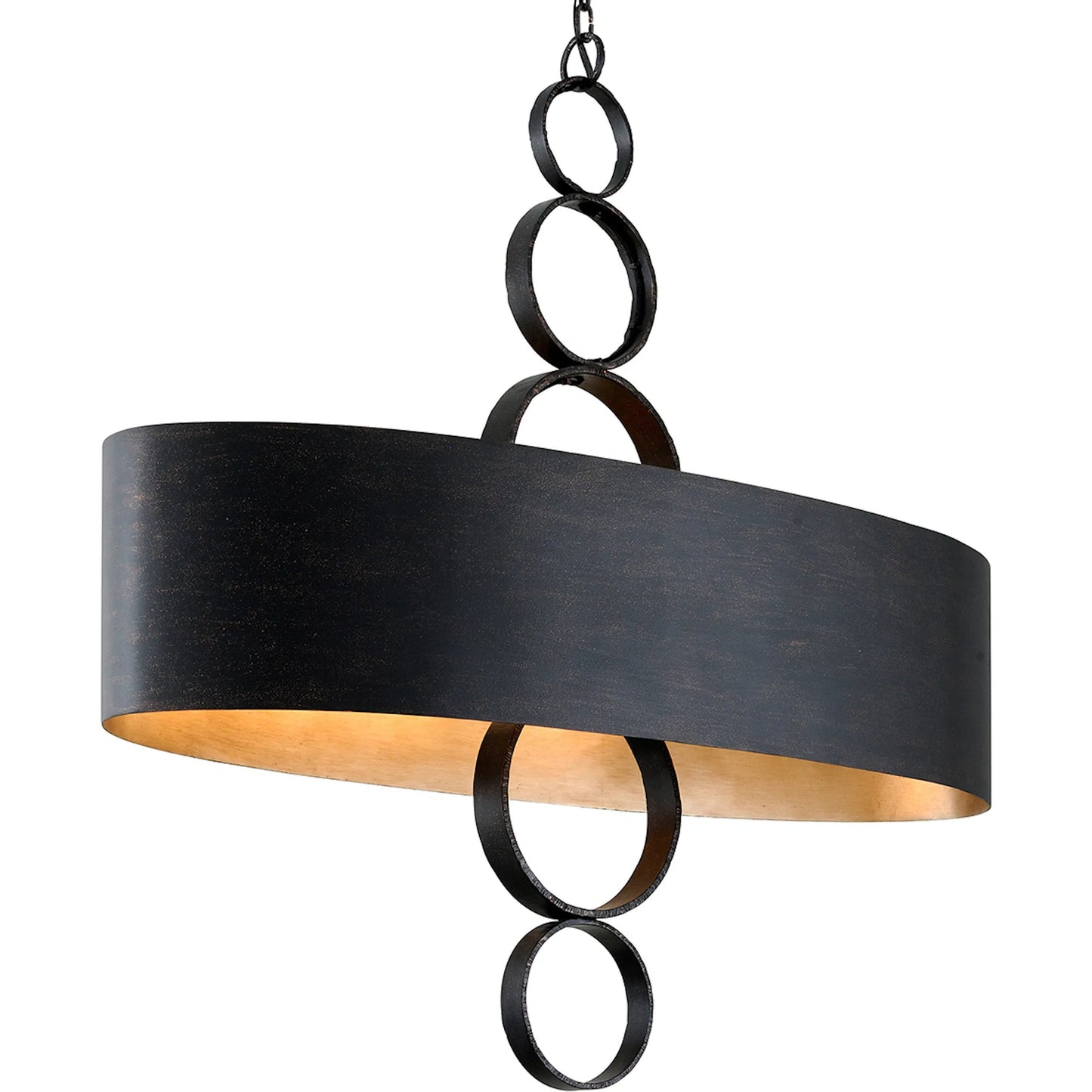 001 SI-2328286 | Primary Silo | Rivington Linear Pendant by Troy in charred copper. Made from hand forged iron in a modern style.