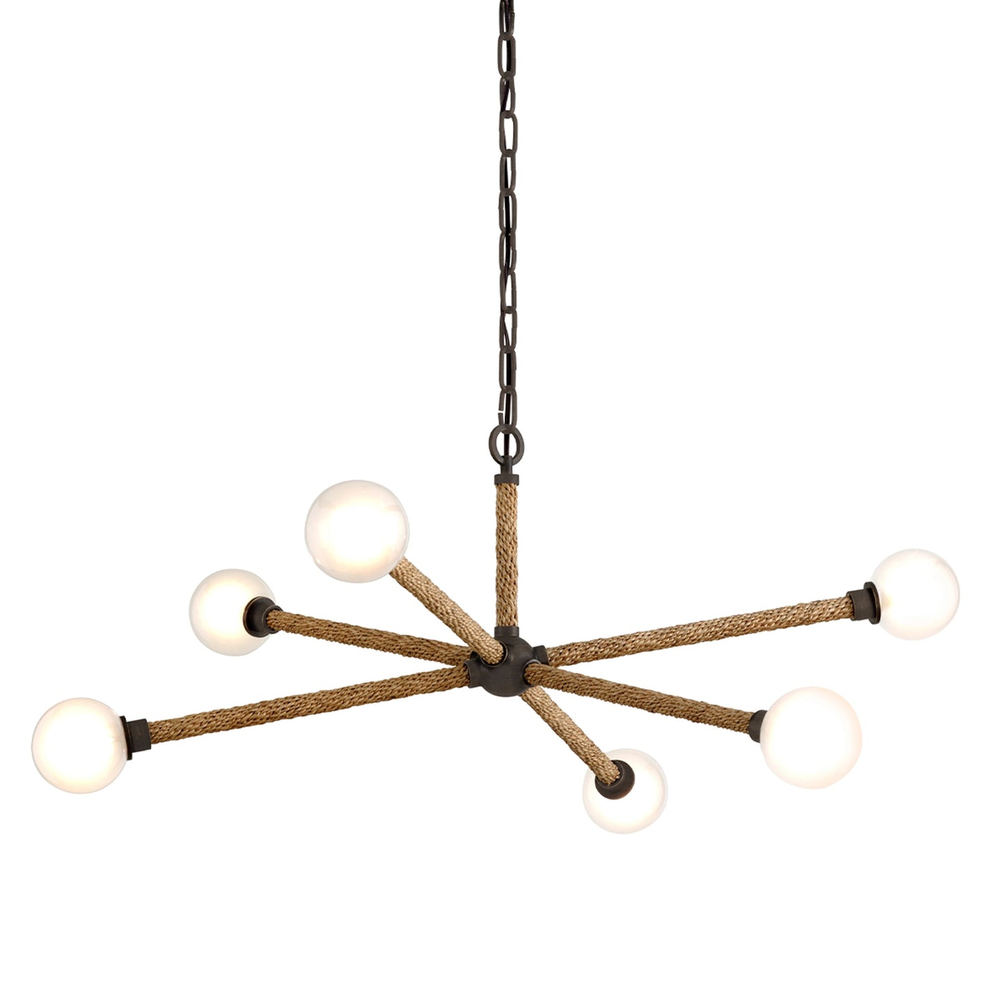 002 SI-2072868 | Additional Silo | Nomad 6 Light Chandelier by Troy in classic bronze. Made from hand worked iron in a modern style.