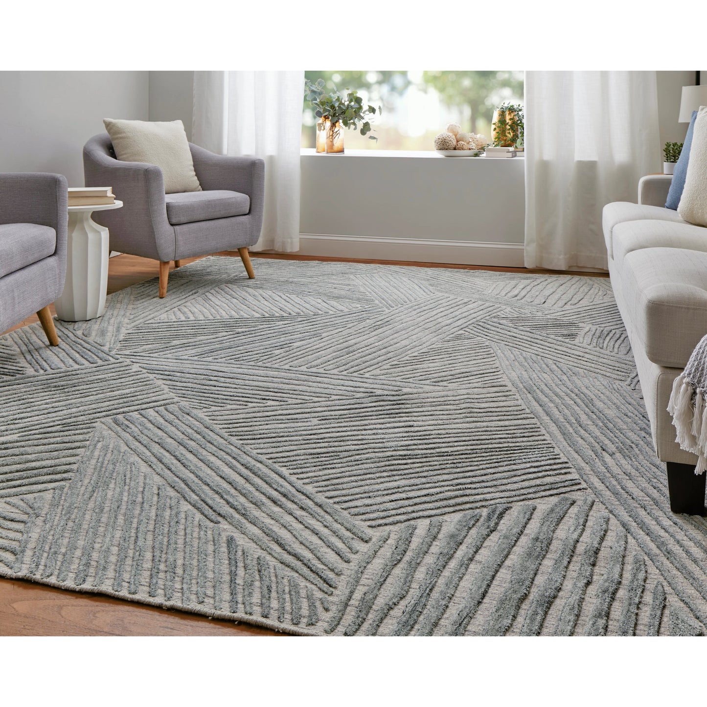 006 SI-2158837,SI-2158838,SI-2158839,SI-2158840,SI-2158841,SI-2158842,SI-2158843 | Lifestyle | Elias Rug - ELS69FYF by Feizy in green, ivory, tan. Made from viscose, wool in a unique style.