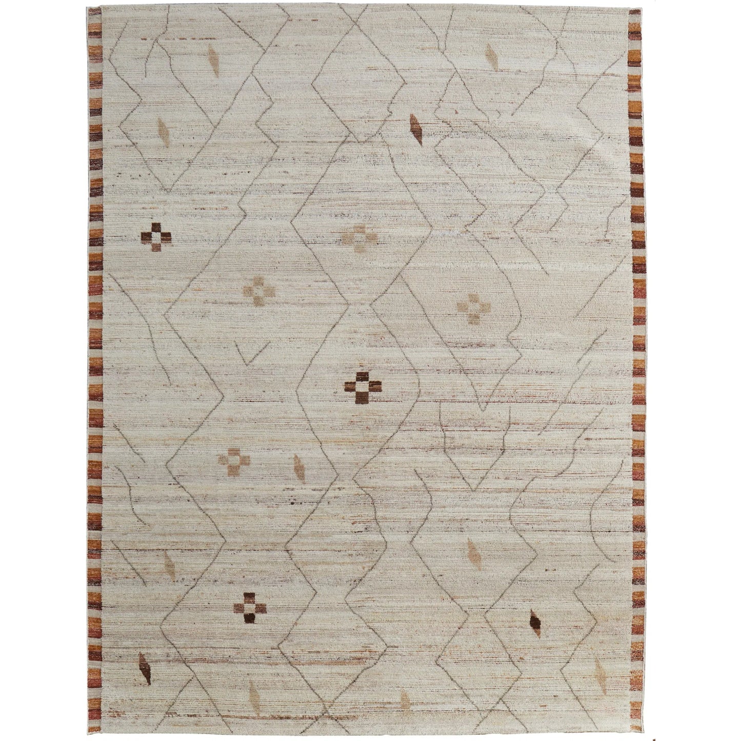 001 SI-2238398,SI-2238399,SI-2238400,SI-2238401,SI-2259674 | Primary Silo | Kasbah Moroccan Rug - KAS69G0F by Feizy in ivory, tan, orange. Made from wool in a unique style.