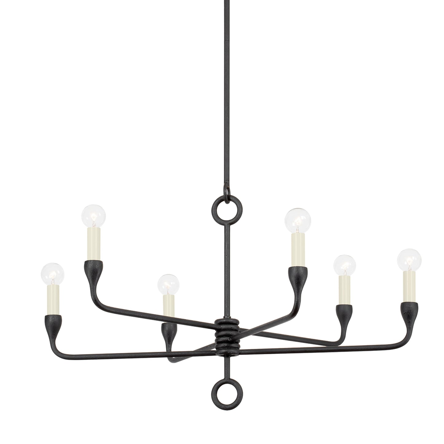 003 SI-2030274 | Additional Silo | Orson 6 Light Chandelier by Troy. Made from steel in a modern style.