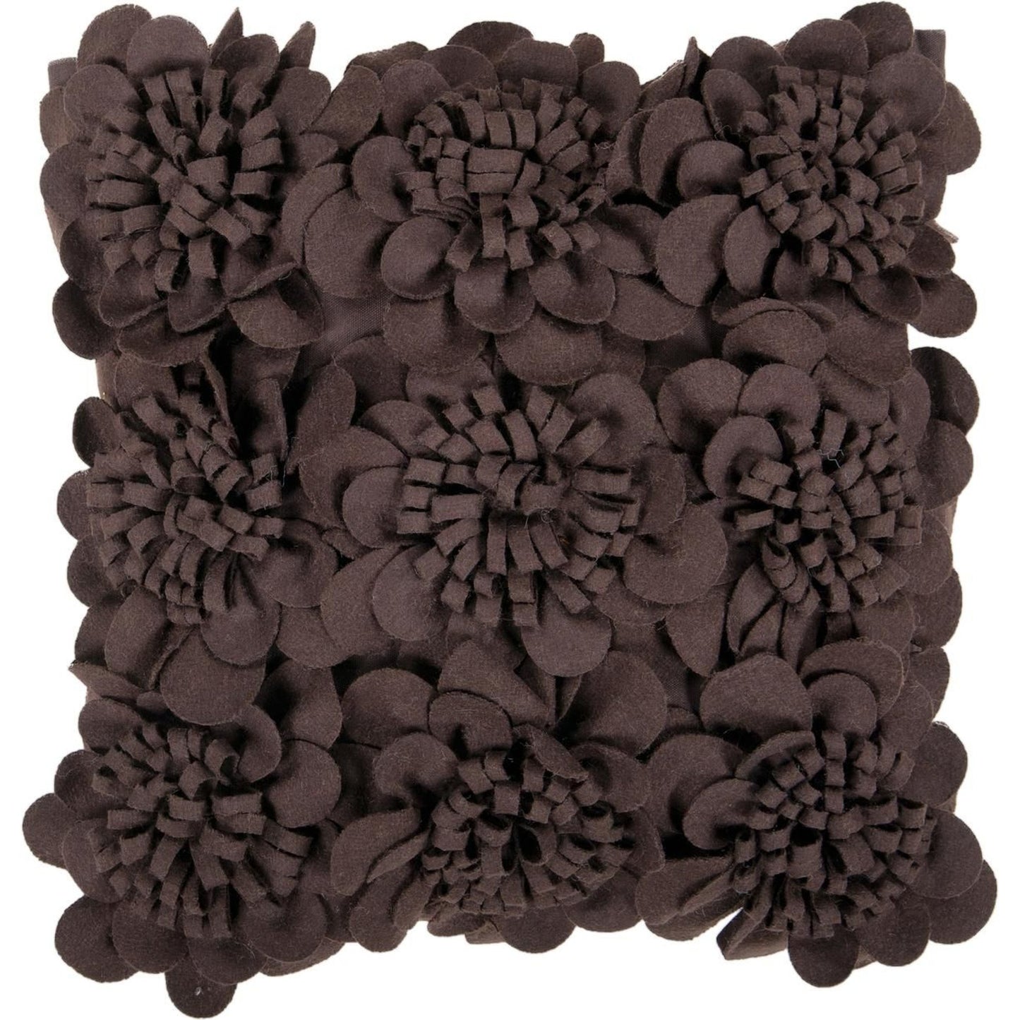 001 O-SURYA-FA071-2222D,O-SURYA-FA071-2222P | Primary Silo | Felt Garden Pillow - 13216 by Surya in black. Made from 100% wool in a modern style.