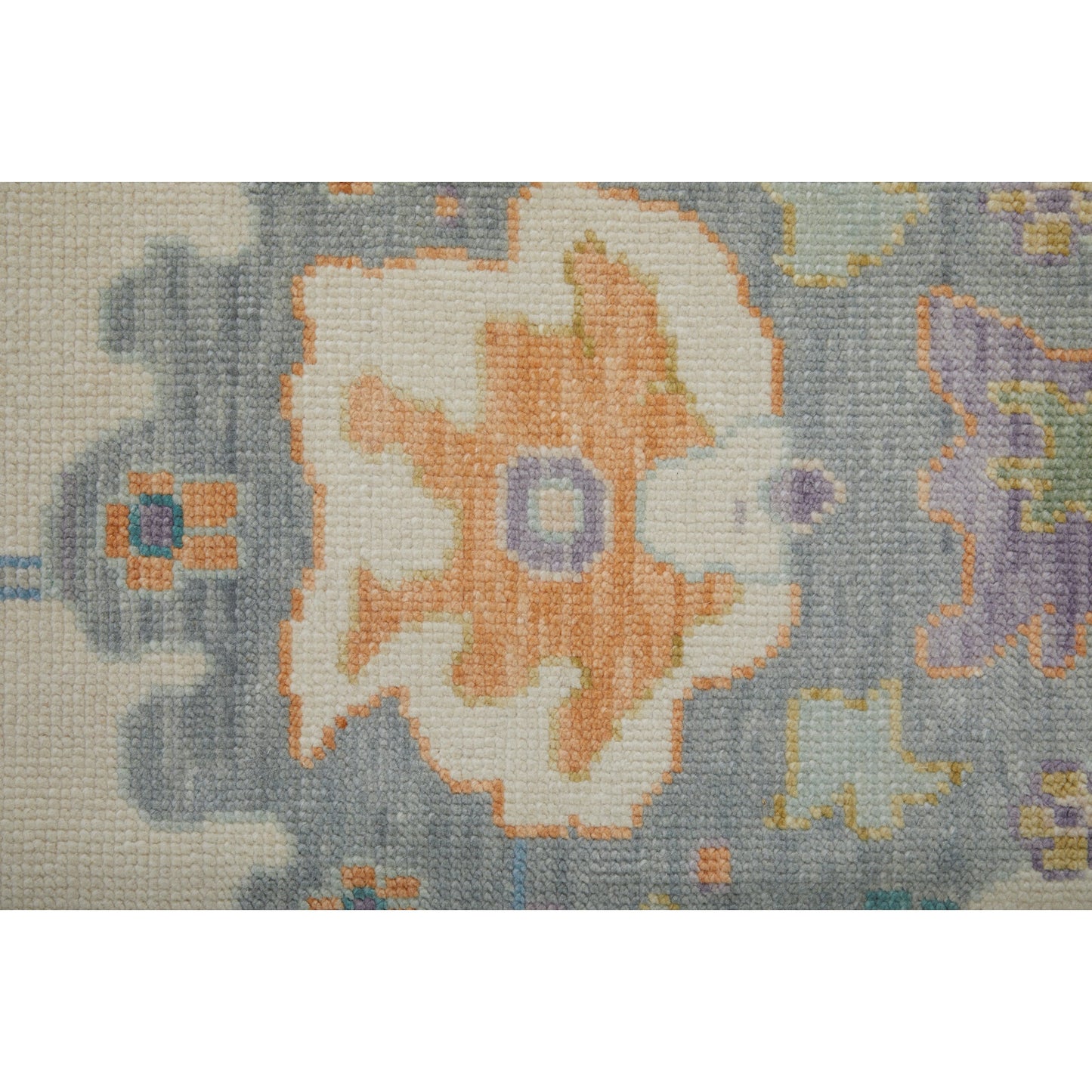 004 SI-2158764,SI-2158765,SI-2158766,SI-2158767,SI-2158768,SI-2158769,SI-2158770 | Closeup | Karina Transitional & Botanical Rug - 90969G9F by Feizy in ivory, orange, blue. Made from wool in a unique style.