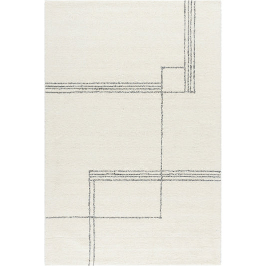 000 SI-2164725,SI-2164726,SI-2164727 | Primary Silo | Falcao FAC-2302 Rug by Livabliss in ivory, charcoal. Made from wool in a unique style.