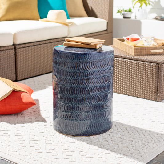 Faith - 27432 by Surya in blue and glazedglazed. Made from top: ceramic, base: ceramic in a modern style.