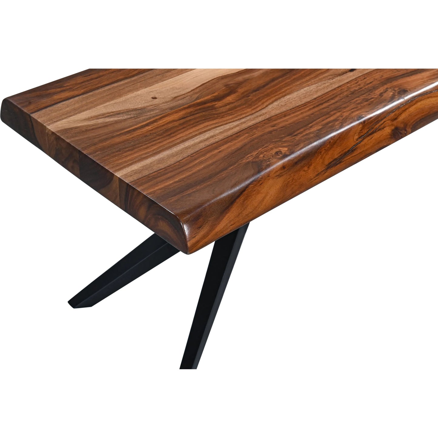 007 SI-2243047 | Closeup | Rosewood 68" Bench by World Interiors in brown and natural sheesham. Made from iron sheesham wood in a transitional style.