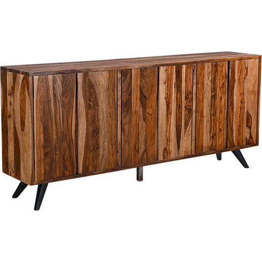 Rosewood Sideboard by World Interiors in brrown and natural sheesham. Made from sheesham wood, iron in a cottage & farmhouse style.