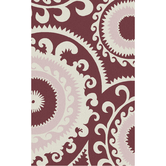 001 51264-9561,51264-9563,51264-9564 | Primary Silo | Fallon FAL-1113 Rug by Surya in lavender, burgundy, oatmeal. Made from 100% wool in a unique style.