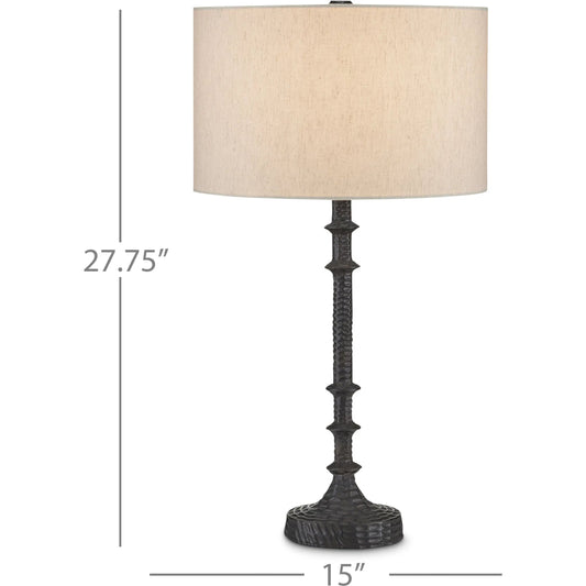Gallo Table Lamp by Currey and Company in bronze. Made from cast aluminum in a modern style.