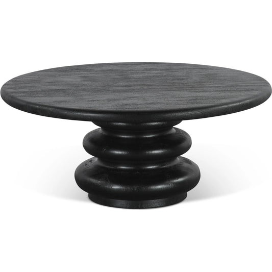 Bakio 36" Coffee Table by World Interiors in black. Made from mango wood in a modern style.