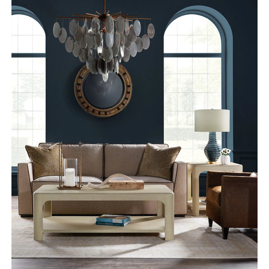 Archives Raffia End Table by Hooker Furniture in flax. Made from wood, raffia in a modern style.