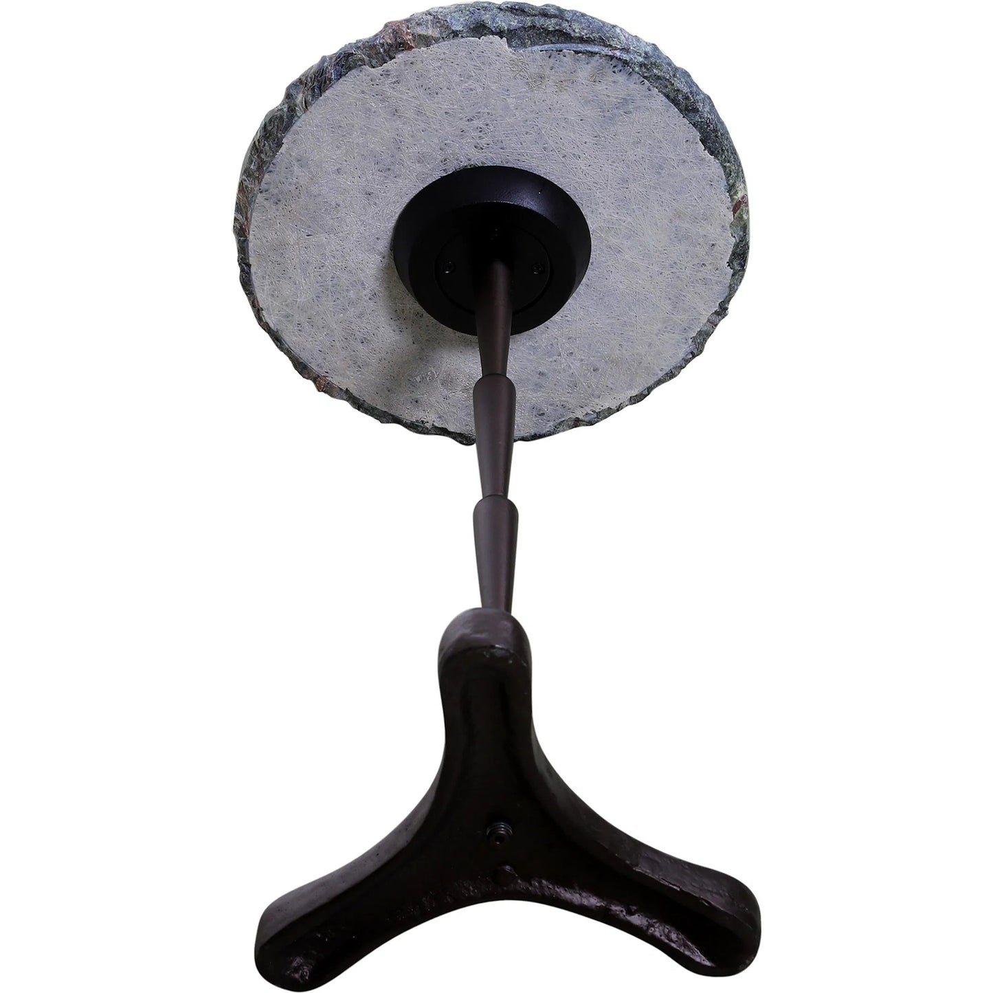 002 SI-2242893 | Additional Silo | Harbor 15" Accent Table by World Interiors in black, gray and powder coated black. Made from marble iron in a modern style.