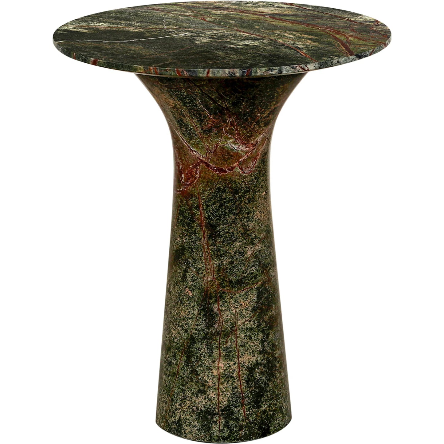 001 SI-2242894 | Primary Silo | Harbor 18" Tall Side Table by World Interiors in green and natural. Made from marble in a modern style.