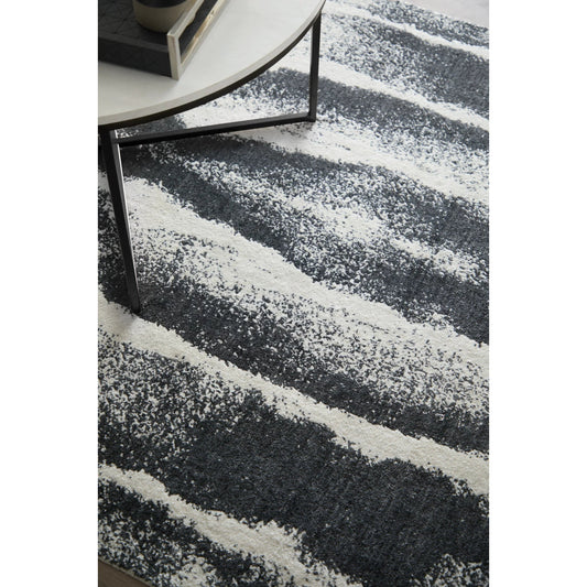 Coda Rug - 8930F by Feizy in black, white. Made from wool, viscose in a unique style.