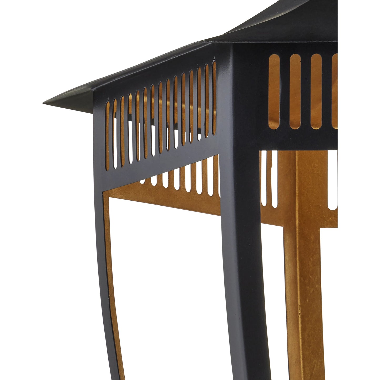 002 SI-2191875 | Additional Silo | Wycombe Lantern by Currey and Company in satin black, contemporary gold leaf. Made from wrought iron in a modern style.