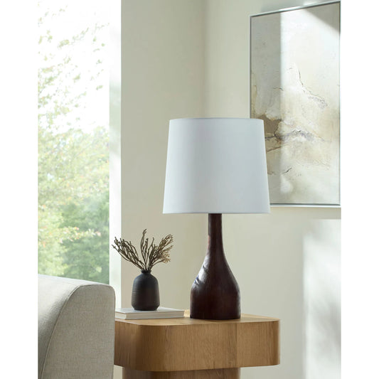 Fonce Accent Table Lamp by Surya in painted. Made from resin, linen, plastic in a modern style.