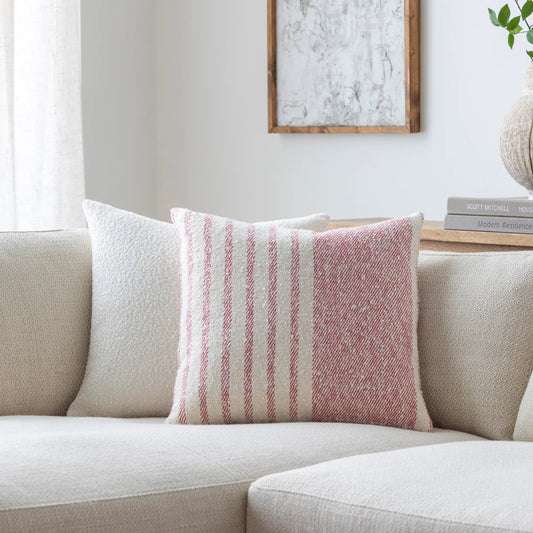 Francine Pillow - 525833 by Livabliss in pearl, white, natural, rose gold, khaki. Made from cotton in a modern style.